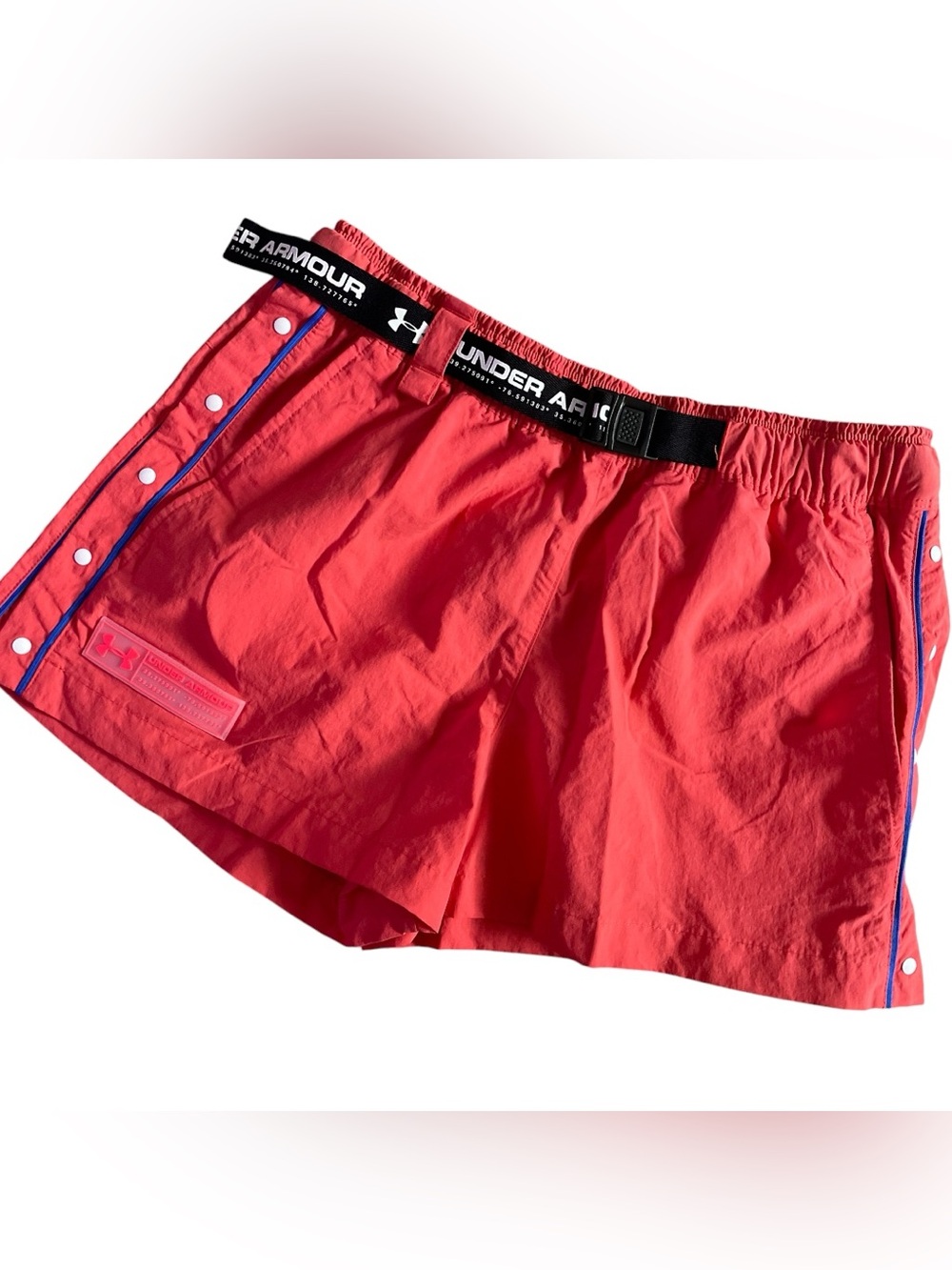 Under Armour Women's Coral Athletic Shorts with Logo Belt